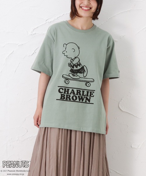 PEANUTS（ピーナッツ）の「PEANUTS DISCUS コラボTシャツ（Tシャツ/カットソー・メンズ・ベージュ/ピンク/グレー/ブルー/グリーン・M/XL/L）」の8枚目の写真