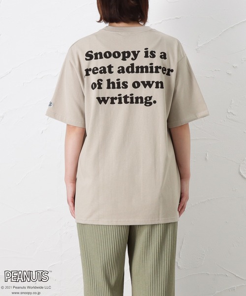 PEANUTS（ピーナッツ）の「PEANUTS DISCUS コラボTシャツ（Tシャツ/カットソー・メンズ・ベージュ/ピンク/グレー/ブルー/グリーン・M/XL/L）」の7枚目の写真