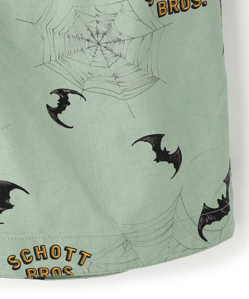 schott（ショット）の「Schott/ショット/BAT&SPIDERWEB HAWAIIAN SHORTS/バット＆スパイダー ハワイイアン ショーツ（その他パンツ・メンズ・セージグリーン・MEDIUM/LARGE/X-LARGE）」の6枚目の写真