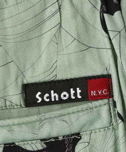 schott（ショット）の「Schott/ショット/BAT&SPIDERWEB HAWAIIAN SHORTS/バット＆スパイダー ハワイイアン ショーツ（その他パンツ・メンズ・セージグリーン・MEDIUM/LARGE/X-LARGE）」の7枚目の写真