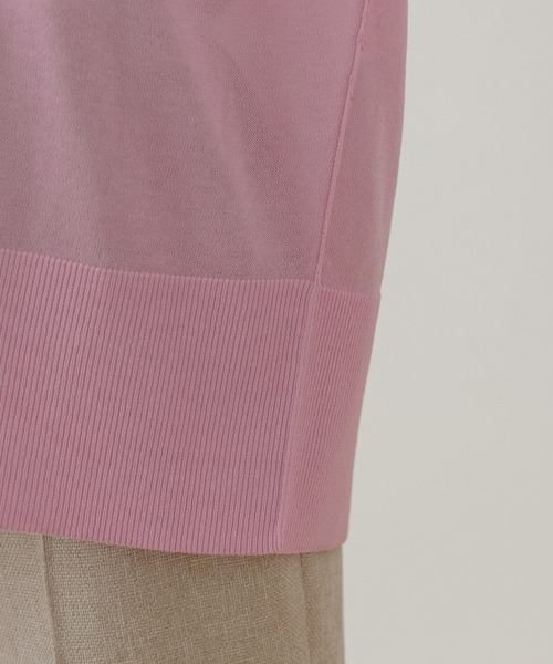 ADAM ET ROPE'（アダムエロペ）の「【WEB限定】シアーニットカーディガン（カーディガン/ボレロ・レディース・ブラック/オフホワイト/ピンク・FREE）」の11枚目の写真