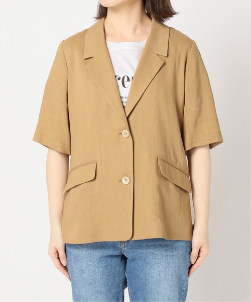 SLOBE IENA（スローブイエナ）の「リネンサマーシャツジャケット◆（その他アウター・レディース・ベージュ/アイボリー・FREE）」の3枚目の写真