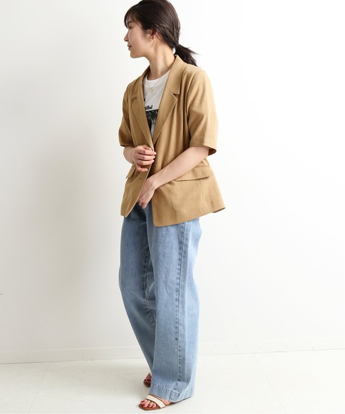 SLOBE IENA（スローブイエナ）の「リネンサマーシャツジャケット◆（その他アウター・レディース・ベージュ/アイボリー・FREE）」の14枚目の写真