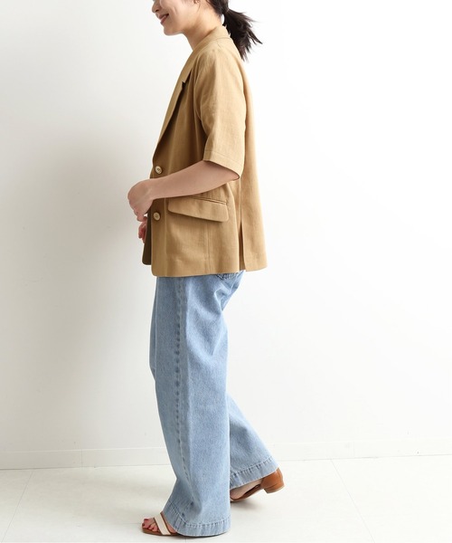 SLOBE IENA（スローブイエナ）の「リネンサマーシャツジャケット◆（その他アウター・レディース・ベージュ/アイボリー・FREE）」の8枚目の写真