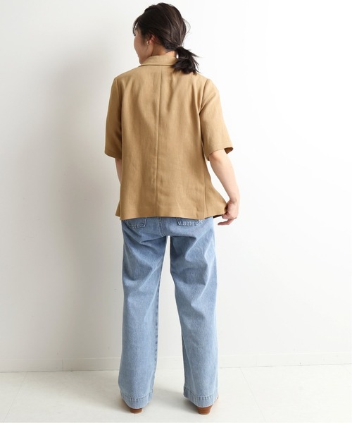 SLOBE IENA（スローブイエナ）の「リネンサマーシャツジャケット◆（その他アウター・レディース・ベージュ/アイボリー・FREE）」の11枚目の写真