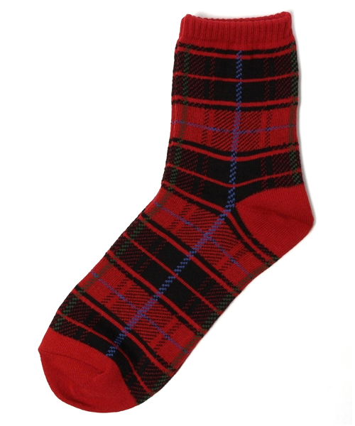 WEGO(ウィゴー)の「WEGO/チェックソックス(ソックス/靴下・レディース・ブラック/ブルー/レッド・FREE)」の3枚目の写真