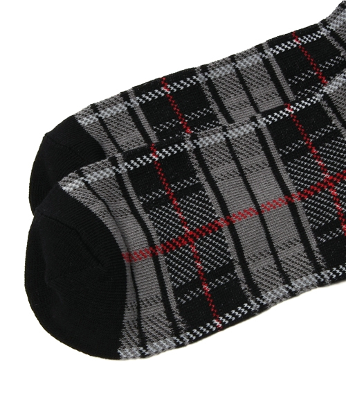 WEGO(ウィゴー)の「WEGO/チェックソックス(ソックス/靴下・レディース・ブラック/ブルー/レッド・FREE)」の5枚目の写真