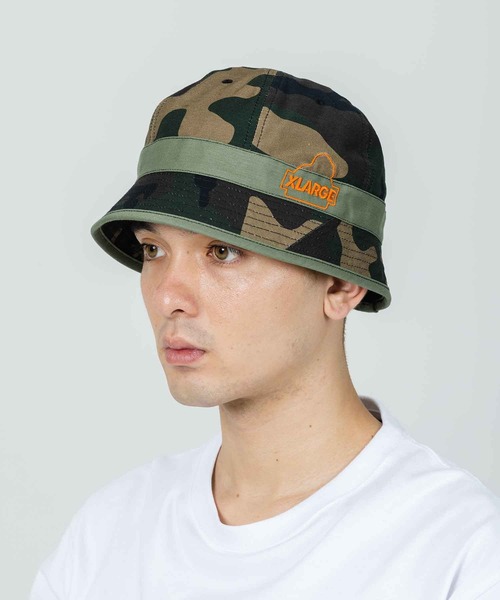XLARGE(エクストララージ)の「CAMO BUCKET HAT(ハット・メンズ・ベージュ/オリーブ/グリーン・M/L)」の6枚目の写真