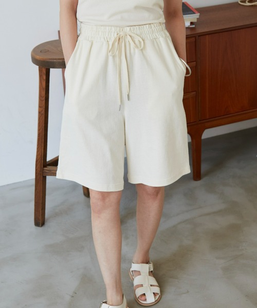 Auntie Rosa Holiday(アンティローザホリデー)の「ヘヴィーウェイトコットンショートパンツ(その他パンツ・レディース・ベージュ/ブラック/モカ/マスタード/グリーン/ナチュラル・FREE/SMALL)」の4枚目の写真