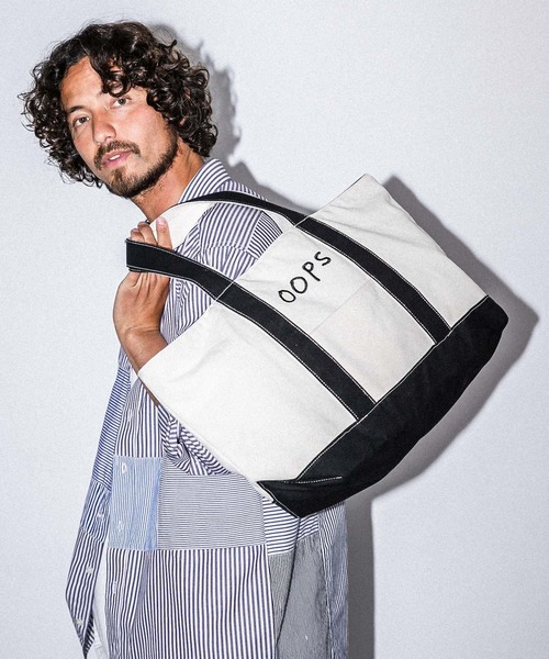 URBAN RESEARCH Sonny Label（アーバンリサーチサニーレーベル）の「OOPS　ビッグトートバッグ（トートバッグ・メンズ・カーキ/マスタード/ブラック・ONE）」の2枚目の写真