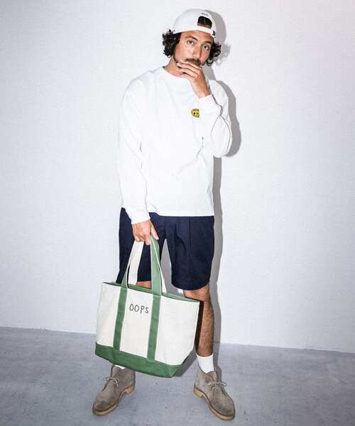 URBAN RESEARCH Sonny Label（アーバンリサーチサニーレーベル）の「OOPS　ビッグトートバッグ（トートバッグ・メンズ・カーキ/マスタード/ブラック・ONE）」の13枚目の写真