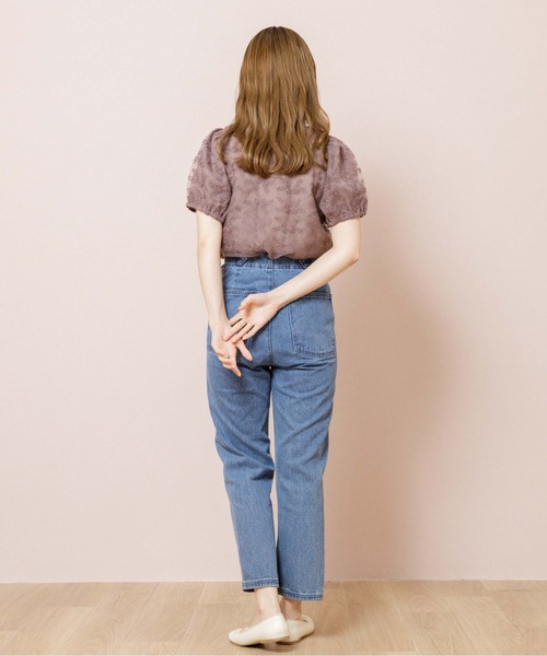 flower(フラワー)の「ブルーミングシアートップ(Tシャツ/カットソー・レディース・ブラウン/アイボリー・FREE)」の14枚目の写真