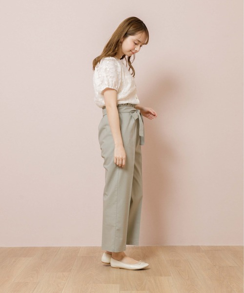 flower(フラワー)の「ブルーミングシアートップ(Tシャツ/カットソー・レディース・ブラウン/アイボリー・FREE)」の6枚目の写真