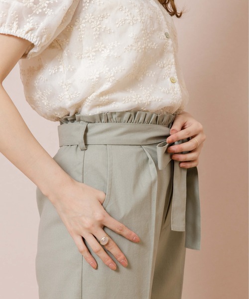 flower(フラワー)の「ブルーミングシアートップ(Tシャツ/カットソー・レディース・ブラウン/アイボリー・FREE)」の5枚目の写真