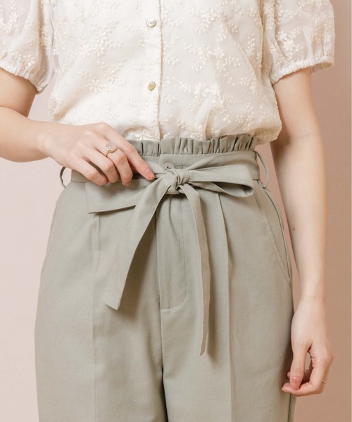 flower(フラワー)の「ブルーミングシアートップ(Tシャツ/カットソー・レディース・ブラウン/アイボリー・FREE)」の3枚目の写真