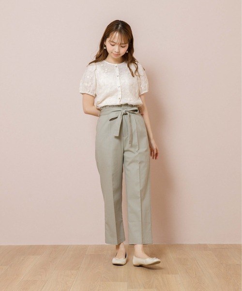 flower(フラワー)の「ブルーミングシアートップ(Tシャツ/カットソー・レディース・ブラウン/アイボリー・FREE)」の10枚目の写真