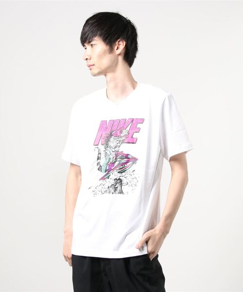 NIKE（ナイキ）の「NIKE/ナイキ NSW ビーチ ジェット スキー S/S T（Tシャツ/カットソー・メンズ・ホワイト/ブルー・XL/S/L/M）」の2枚目の写真