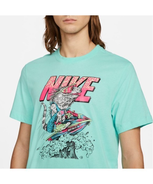 NIKE（ナイキ）の「NIKE/ナイキ NSW ビーチ ジェット スキー S/S T（Tシャツ/カットソー・メンズ・ホワイト/ブルー・XL/S/L/M）」の9枚目の写真