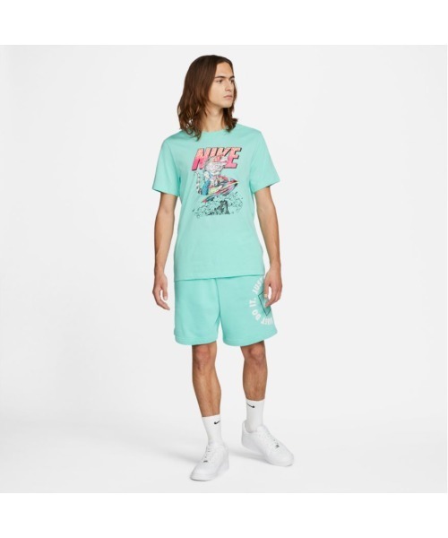 NIKE（ナイキ）の「NIKE/ナイキ NSW ビーチ ジェット スキー S/S T（Tシャツ/カットソー・メンズ・ホワイト/ブルー・XL/S/L/M）」の10枚目の写真