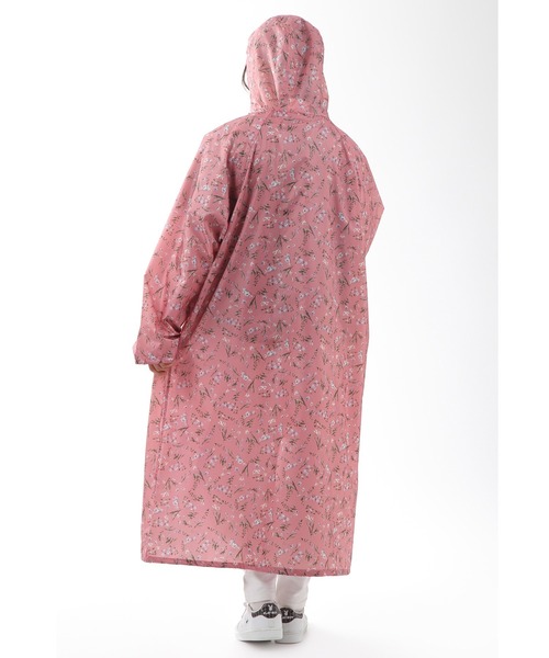 セール】バイザー取り外し可能 小花柄 軽量レインコート（レイン