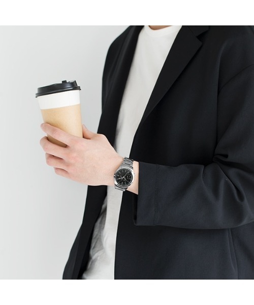 Movement In Motion(ムーブメントインモーション)の「【Movement in Motion】 レトログラード03 MIM-CR03-BLK/M(ブラック/ステンレスバンド) TiCTACオリジナル メンズ(アナログ腕時計・メンズ・ブラック・ONE SIZE)」の2枚目の写真