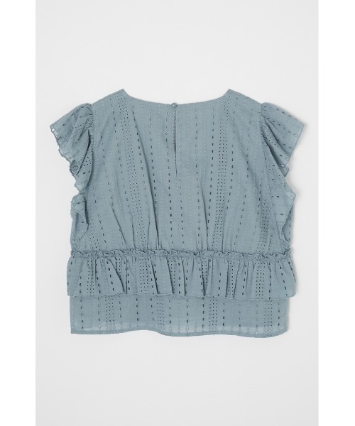 MOUSSY(マウジー)の「V/N LACE FRILL トップス(タンクトップ・レディース・ブラック/アイボリー/ライトブルー・1/2)」の11枚目の写真