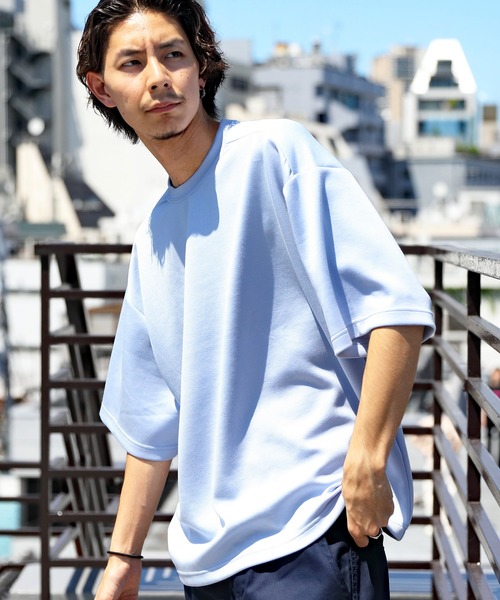 8(eight)(エイト)の「接触冷感COOLTシャツ(Tシャツ/カットソー・メンズ・ベージュ/ピンク/テラコッタ/パープル/ブルー/ホワイト/サックスブルー/ブラック/グレー/マスタード・X-LARGE/SMALL/MEDIUM/LARGE)」の7枚目の写真