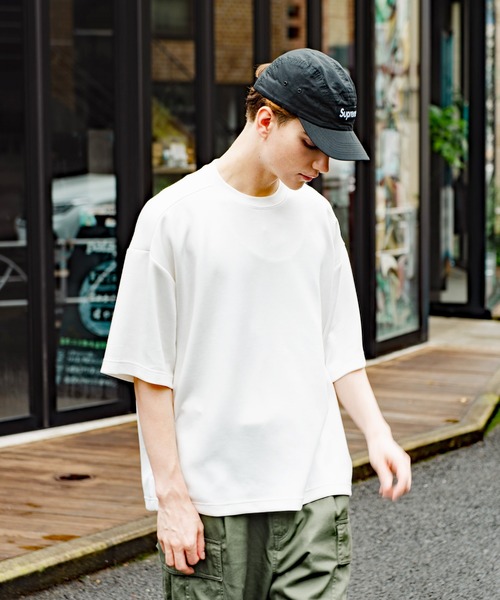 8(eight)(エイト)の「接触冷感COOLTシャツ(Tシャツ/カットソー・メンズ・ベージュ/ピンク/テラコッタ/パープル/ブルー/ホワイト/サックスブルー/ブラック/グレー/マスタード・X-LARGE/SMALL/MEDIUM/LARGE)」の12枚目の写真