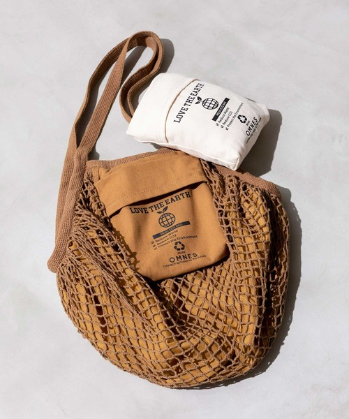 OMNES（オムネス）の「メッシュエコバック（エコバッグ/サブバッグ・レディース・キナリ/ブラウン/イエロー/ブルー・FREE）」の3枚目の写真