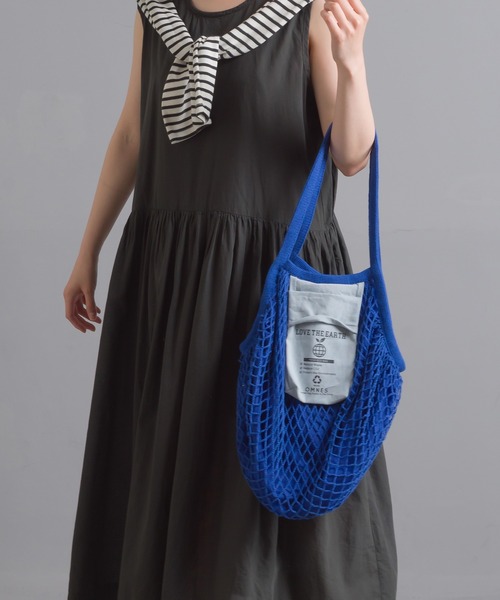 OMNES（オムネス）の「メッシュエコバック（エコバッグ/サブバッグ・レディース・キナリ/ブラウン/イエロー/ブルー・FREE）」の12枚目の写真