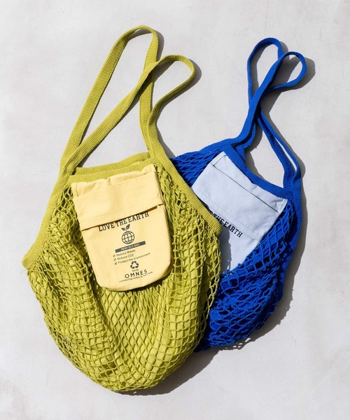 OMNES（オムネス）の「メッシュエコバック（エコバッグ/サブバッグ・レディース・キナリ/ブラウン/イエロー/ブルー・FREE）」の21枚目の写真