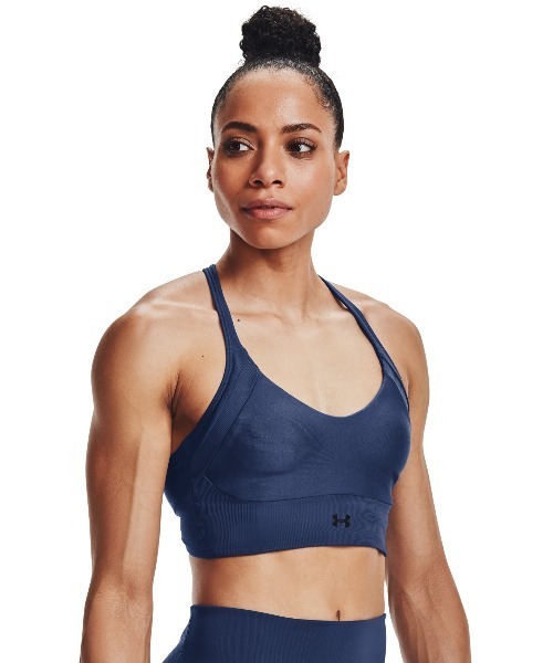UNDER ARMOUR（アンダーアーマー）の「UAインフィニティ ブラ ミッド リブ（トレーニング/レディース）（スポーツブラ・レディース・ネイビー/ブラック/ダークパープル/ピンク・L/S/XL/M）」の2枚目の写真