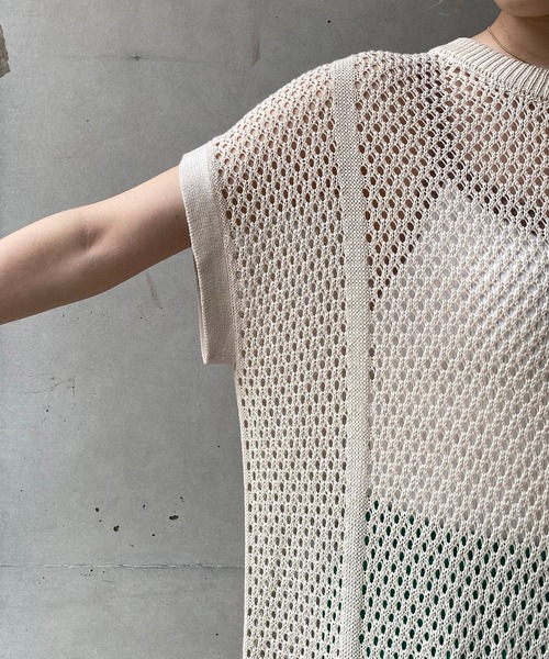 CAPRICIEUX LE'MAGE（カプリシューレマージュ）の「メッシュフレンチワンピース（ワンピース・レディース・オフホワイト/オリーブ・FREE）」の7枚目の写真