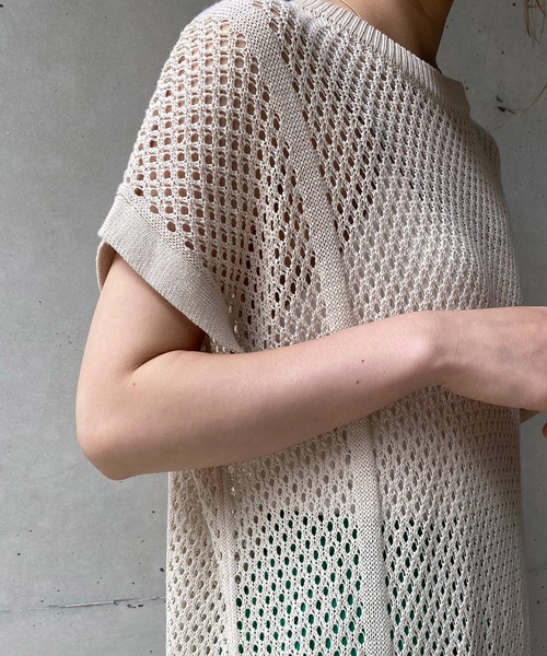 CAPRICIEUX LE'MAGE（カプリシューレマージュ）の「メッシュフレンチワンピース（ワンピース・レディース・オフホワイト/オリーブ・FREE）」の8枚目の写真