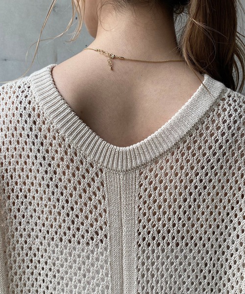 CAPRICIEUX LE'MAGE（カプリシューレマージュ）の「メッシュフレンチワンピース（ワンピース・レディース・オフホワイト/オリーブ・FREE）」の9枚目の写真