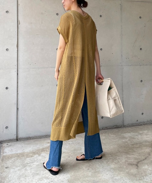 CAPRICIEUX LE'MAGE（カプリシューレマージュ）の「メッシュフレンチワンピース（ワンピース・レディース・オフホワイト/オリーブ・FREE）」の14枚目の写真