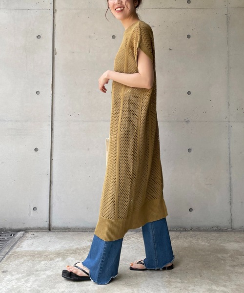 CAPRICIEUX LE'MAGE（カプリシューレマージュ）の「メッシュフレンチワンピース（ワンピース・レディース・オフホワイト/オリーブ・FREE）」の15枚目の写真