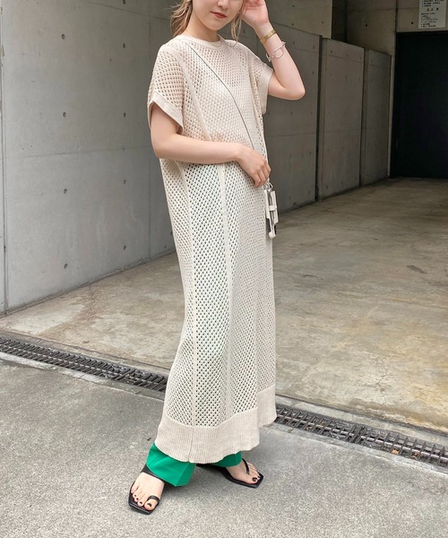 CAPRICIEUX LE'MAGE（カプリシューレマージュ）の「メッシュフレンチワンピース（ワンピース・レディース・オフホワイト/オリーブ・FREE）」の19枚目の写真