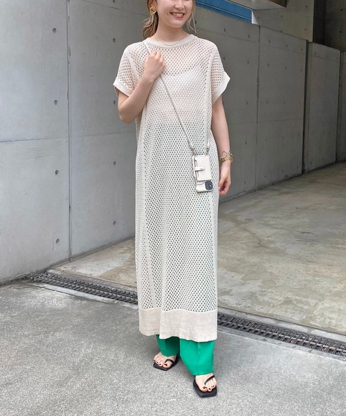 CAPRICIEUX LE'MAGE（カプリシューレマージュ）の「メッシュフレンチワンピース（ワンピース・レディース・オフホワイト/オリーブ・FREE）」の21枚目の写真