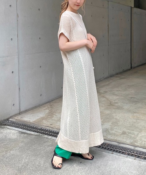 CAPRICIEUX LE'MAGE（カプリシューレマージュ）の「メッシュフレンチワンピース（ワンピース・レディース・オフホワイト/オリーブ・FREE）」の18枚目の写真