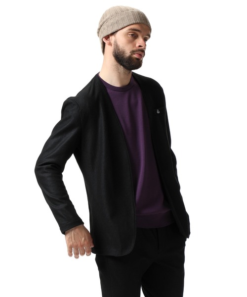SOPHNET.（ソフネット）の「WOOL JERSEY NO COLLAR JACKET（テーラード