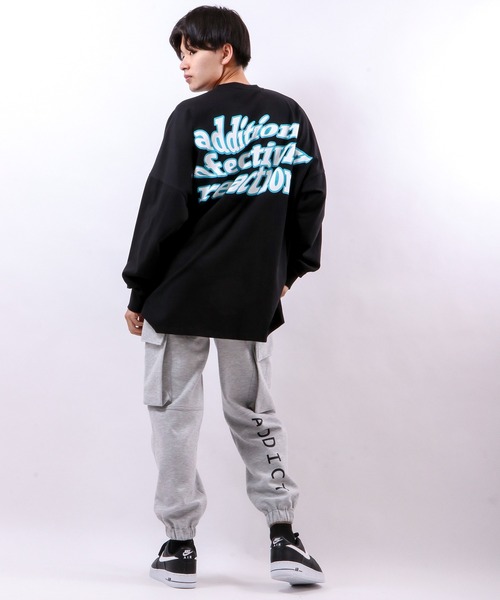 RE730（アールイーセブンサーティー）の「RE730 モンスターシルエット ロングスリーブ Tシャツ（Tシャツ/カットソー・メンズ・ホワイト×ブルー/ブラック×ホワイト/ブラック×ライム/ホワイト×イエロー・M/L）」の9枚目の写真