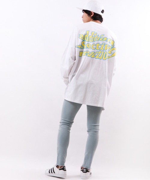 RE730（アールイーセブンサーティー）の「RE730 モンスターシルエット ロングスリーブ Tシャツ（Tシャツ/カットソー・メンズ・ホワイト×ブルー/ブラック×ホワイト/ブラック×ライム/ホワイト×イエロー・M/L）」の18枚目の写真