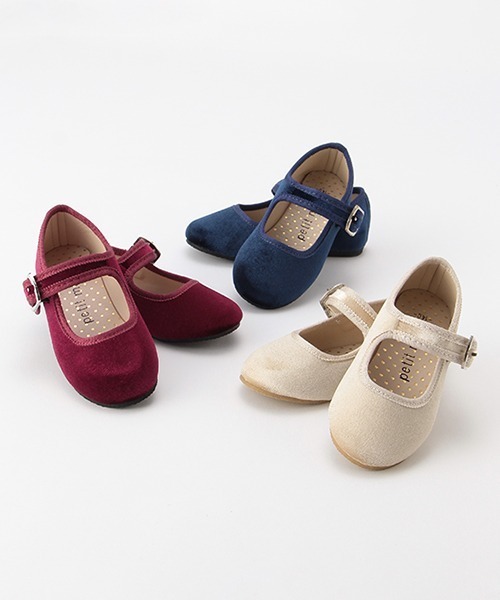 petit main(プティマイン)の「ベロアワンストラップシューズ(バレエシューズ・キッズ・ネイビー/ベージュ/ワインレッド・14cm/17cm/16cm/19cm/18cm/15cm)」の13枚目の写真
