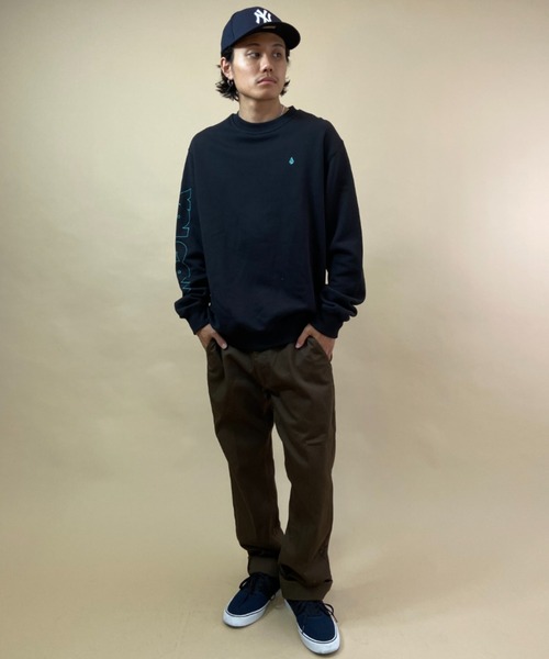 VOLCOM（ボルコム）の「VOLCOM/ボルコム ルーズシルエット バックプリントスウェット A4632105（スウェット・メンズ・ブラック・S/M/L/XL）」の8枚目の写真