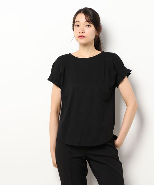 Lugnoncure（ルノンキュール）の「袖タックTシャツ（Tシャツ/カットソー・レディース・ブラック/キナリ/オレンジ・ﾌﾘ-）」の3枚目の写真