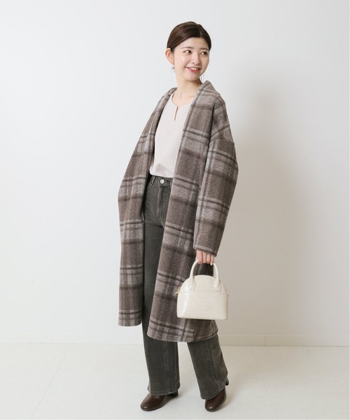 Simplicite(サンプリシテ)の「ライトニットガウンコート(その他アウター・レディース・ブラック/ブラウン・FREE)」の6枚目の写真