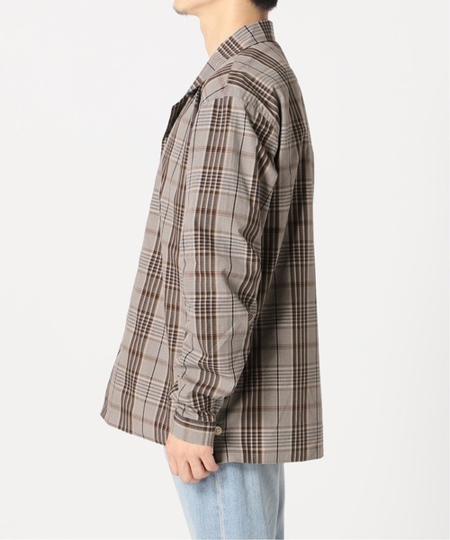 417 EDIFICE（フォーワンセブンエディフィス）の「◆【fosterr / フォスター】 SHIRT OPEN COLLAR / オープンカラーシャツ（シャツ/ブラウス・メンズ・グレー/ブラウン/ベージュ/ブルー・MEDIUM/LARGE）」の6枚目の写真