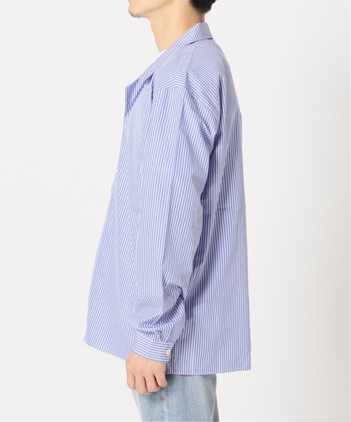 417 EDIFICE（フォーワンセブンエディフィス）の「◆【fosterr / フォスター】 SHIRT OPEN COLLAR / オープンカラーシャツ（シャツ/ブラウス・メンズ・グレー/ブラウン/ベージュ/ブルー・MEDIUM/LARGE）」の18枚目の写真