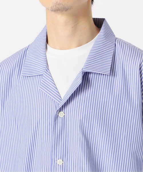 417 EDIFICE（フォーワンセブンエディフィス）の「◆【fosterr / フォスター】 SHIRT OPEN COLLAR / オープンカラーシャツ（シャツ/ブラウス・メンズ・グレー/ブラウン/ベージュ/ブルー・MEDIUM/LARGE）」の8枚目の写真